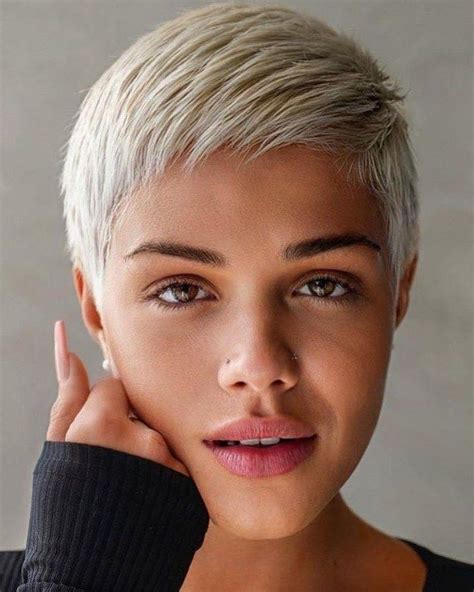 Platinum Pixie Cut hair