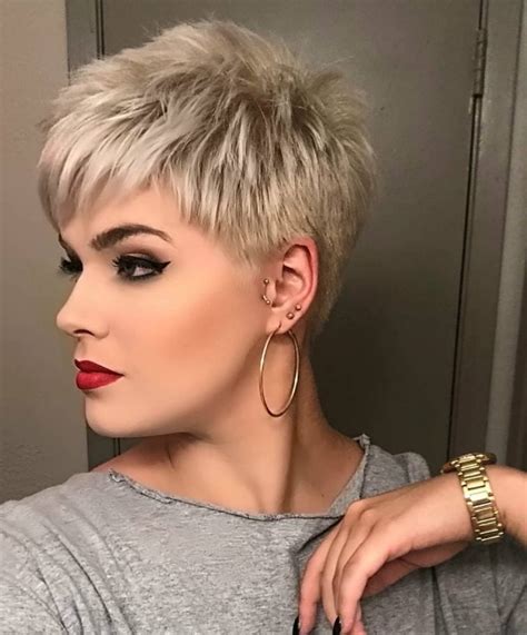 Platinum Pixie Cut hair