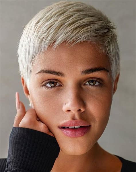 Platinum Pixie Cut hair