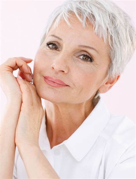 Short Silver Pixie hair