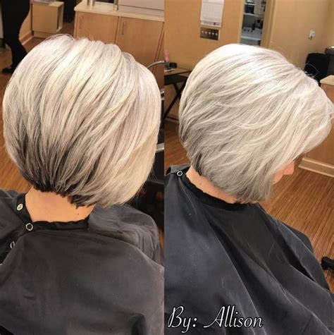 Silver Bob Cut hair