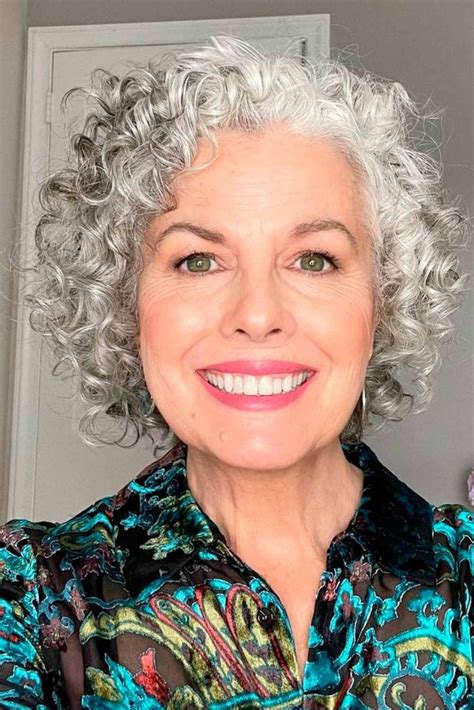 Silver Curly Bob hair