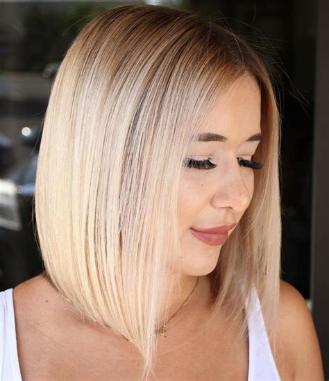 Sleek Blonde Bob hair