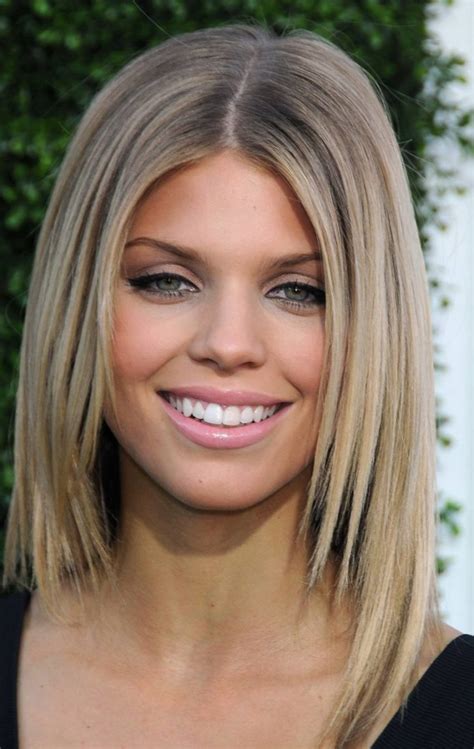 Straight Lob Cut Hairstyles