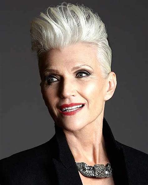 Stylish Silver Pompadour hair