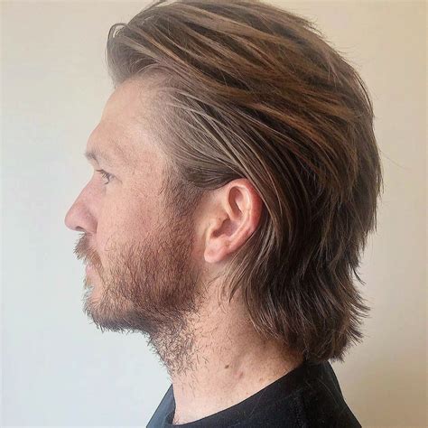 Swept Back Layers Mullet Haircuts: Party in the Back, Business in the Front