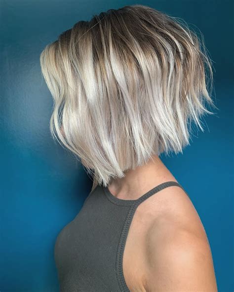 Textured Blonde Bob Cool Haircuts with Different Shades of Blonde for Older Women