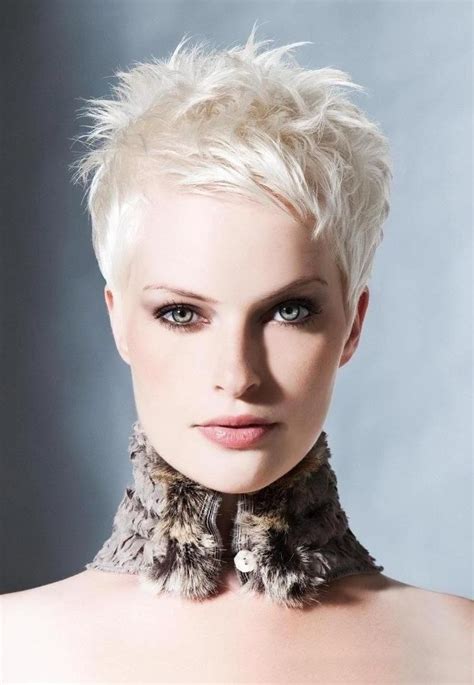 Textured Platinum Pixie hair