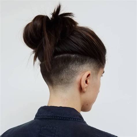 Undercut Bun Style hair