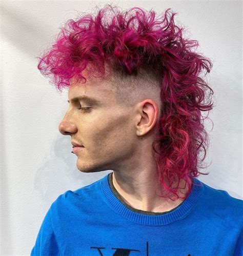 Vibrant Punk Mullet Permed Mullet Hairstyles to Look Damn Cool in 2024