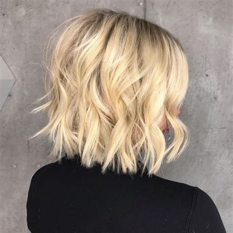 Wavy Blonde Bob hair