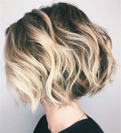 Wavy Blonde Bob hair