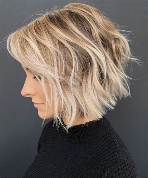 Wavy Blonde Bob hair