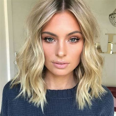 Wavy Blonde Lob Hairstyles