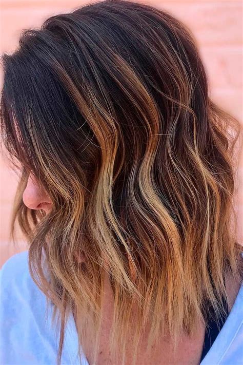 Wavy Lob Highlights Hot Looks for Ultimate Honey Brown Hair Inspiration